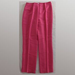 Ann Taylor LOFT Stunning HOT PINK 100% Silk Pants